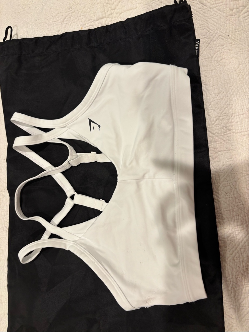 Gymshark White Strappy Back Sports Bra